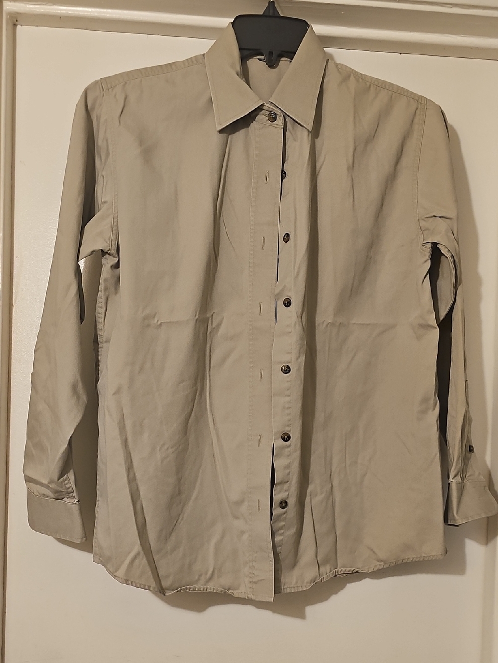 Men's Neutral Button-Down Shirt in Light Beige Tote 10